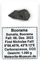 Boorama Meteorit - 1,090 g - " Erster Historischer Nikolaus Fall am 06.12.2023 in der Meteoriten Geschichte " Boorama Meteorit - 1,090 g - " Erster Historischer Nikolaus Fall am 06.12.2023 in der Meteoriten Geschichte "