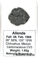 Allende Meteorit - 1,60 g Allende Meteorit - 1,60 g