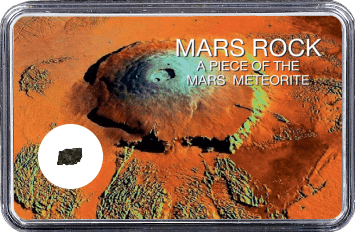 Mars Meteorit NWA 4925 (Motiv: Mars Vulkan Olympus Mons)