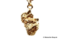 Eisen-Meteorit-Anhänger (Campo del Cielo | Natura | Vergoldet) - 3,50 g Eisen-Meteorit-Anhänger (Campo del Cielo | Natura | Vergoldet) - 3,50 g