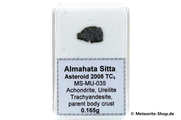 Almahata Sitta Meteorit (MS-MU-035: Ureilit > Trachyandesit) - 0,165 g