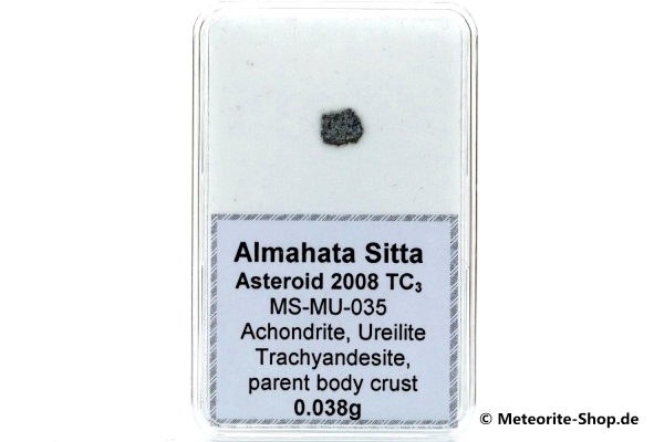 Almahata Sitta Meteorit (MS-MU-035: Ureilit > Trachyandesit) - 0,038 g