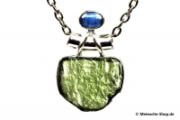 Moldavit-Anhänger (Tektit & Kyanit | Natura | 925er Silber) - 4,55 g Moldavit-Anhänger (Tektit & Kyanit | Natura | 925er Silber) - 4,55 g