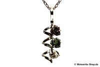 Multi-Stein-Anhänger (Moldavit, Campo del Cielo & Herkimer "Diamant" | Natura | 925er Silber) - 4,00 g Multi-Stein-Anhänger (Moldavit, Campo del Cielo & Herkimer "Diamant" | Natura | 925er Silber) - 4,00 g