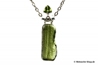 Moldavit-Anhänger (Tektit & Peridot | Natura | 925er Silber) - 5,70 g Moldavit-Anhänger (Tektit & Peridot | Natura | 925er Silber) - 5,70 g