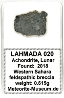 Lahmada 020 Mond Meteorit - 0,615 g Lahmada 020 Mond Meteorit - 0,615 g