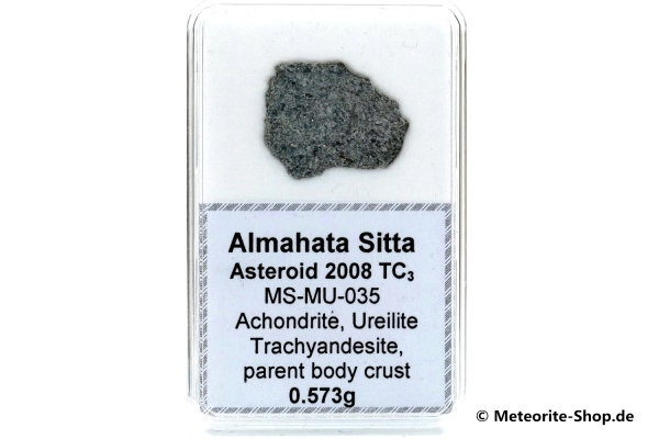 Almahata Sitta Meteorit (MS-MU-035: Ureilit > Trachyandesit) - 0,573 g
