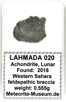 Lahmada 020 Mond Meteorit - 0,555 g Lahmada 020 Mond Meteorit - 0,555 g