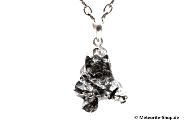 Eisen-Meteorit-Anhänger (Campo del Cielo | Natura | 925er Silber) - 6,90 g