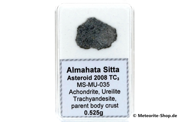 Almahata Sitta Meteorit (MS-MU-035: Ureilit > Trachyandesit) - 0,525 g
