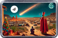 Boorama Meteorit (Motiv IV: Erster historischer Nikolaus-Meteoritenfall am 06.12.2023 in Boorama, Somalia) - 230,00 mg Boorama Meteorit (Motiv IV: Erster historischer Nikolaus-Meteoritenfall am 06.12.2023 in Boorama, Somalia) - 230,00 mg