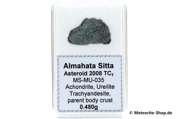 Almahata Sitta Meteorit (MS-MU-035: Ureilit > Trachyandesit) - 0,480 g
