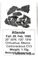 Allende Meteorit - 1,10 g Allende Meteorit - 1,10 g