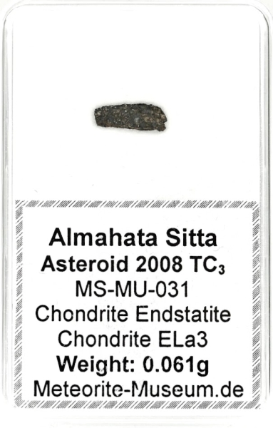 Almahata Sitta Meteorit (MS-MU-031: Enstatit-Chondrit > ELa3) - 0,061 g