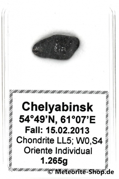 Chelyabinsk (Tscheljabinsk) Meteorit - 1,265 g Chelyabinsk (Tscheljabinsk) Meteorit - 1,265 g