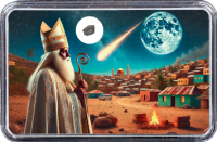 Boorama Meteorit (Motiv VIII: Erster historischer Nikolaus-Meteoritenfall am 06.12.2023 in Boorama, Somalia) - 200,00 mg Boorama Meteorit (Motiv VIII: Erster historischer Nikolaus-Meteoritenfall am 06.12.2023 in Boorama, Somalia) - 200,00 mg