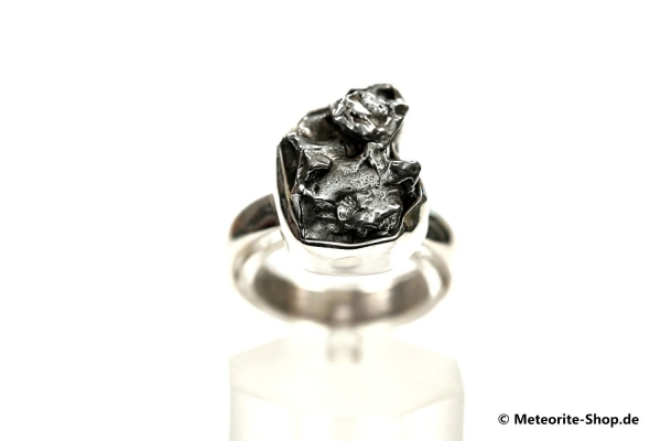 Eisen-Meteorit-Ring (Campo del Cielo | Gefasst | Gr. 55 | 925er Silber) - 6,90 g