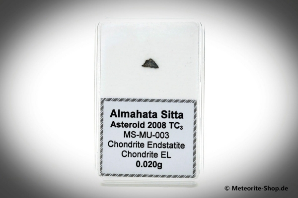 Almahata Sitta Meteorit (MS-MU-003: Enstatit-Chondrit > EL, Brekzie) - 0,02 g