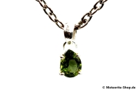 Moldavit-Anhänger (Tektit | Facettiert | 925er Silber) - 0,80 g Moldavit-Anhänger (Tektit | Facettiert | 925er Silber) - 0,80 g