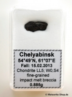Chelyabinsk (Tscheljabinsk) Meteorit - 0,885 g Chelyabinsk (Tscheljabinsk) Meteorit - 0,885 g