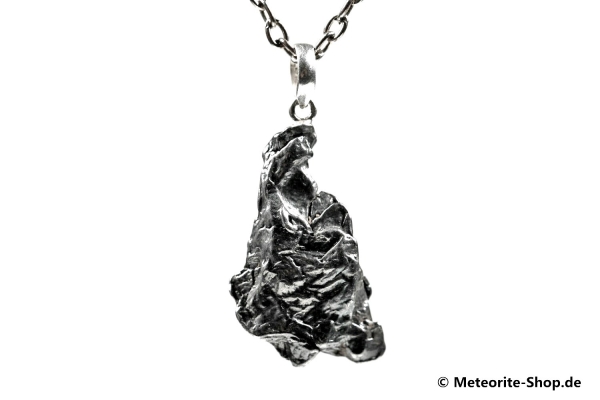 Eisen-Meteorit-Anhänger (Campo del Cielo | Natura | 925er Silber) - 7,90 g