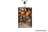 Stein-Eisen-Meteorit-Anhänger (Sericho | Scheibe | 925er Silber) - 8,60 g Stein-Eisen-Meteorit-Anhänger (Sericho | Scheibe | 925er Silber) - 8,60 g