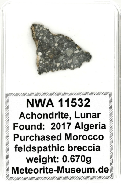 NWA 11532 Mond Meteorit - 0,670 g