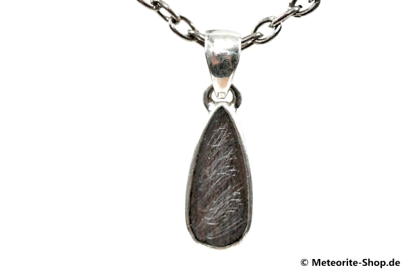 Eisen-Meteorit-Anhänger (Muonionalusta | Scheibe | 925er Silber) - 1,55 g