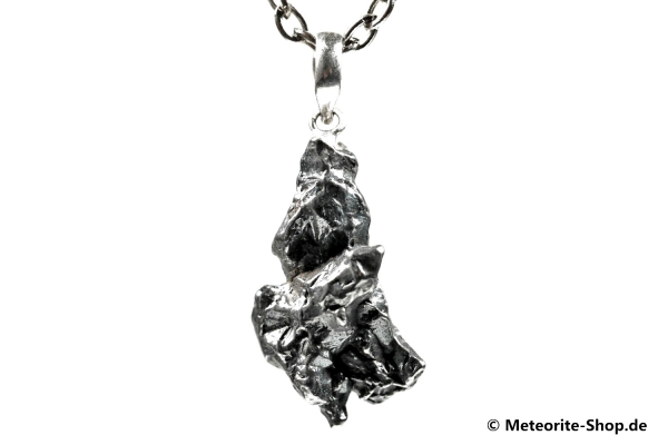 Eisen-Meteorit-Anhänger (Campo del Cielo | Natura | 925er Silber) - 6,60 g