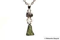 Multi-Stein-Anhänger (Moldavit, Campo del Cielo & Herkimer "Diamant" | Natura | 925er Silber) - 4,10 g Multi-Stein-Anhänger (Moldavit, Campo del Cielo & Herkimer "Diamant" | Natura | 925er Silber) - 4,10 g