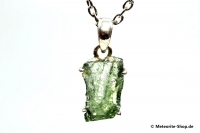 Moldavit-Anhänger (Tektit | Natura | 925er Silber) - 2,40 g Moldavit-Anhänger (Tektit | Natura | 925er Silber) - 2,40 g
