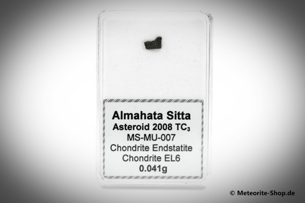 Almahata Sitta Meteorit (MS-MU-007: Enstatit-Chondrit > EL6) - 0,041 g