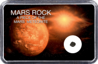Mars Meteorit NWA 10628 (Motiv: Mars mit Sonne und Weltall) Mars Meteorit NWA 10628 (Motiv: Mars mit Sonne und Weltall)