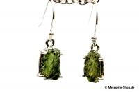 Moldavit-Ohrringe (Tektit | Natura | 925er Silber) - 2,40 g Moldavit-Ohrringe (Tektit | Natura | 925er Silber) - 2,40 g
