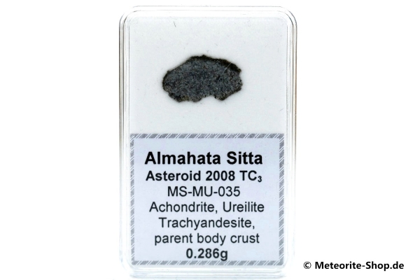 Almahata Sitta Meteorit (MS-MU-035: Ureilit > Trachyandesit) - 0,286 g