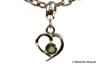 Moldavit-Anhänger (Tektit | Natura | Herz | 925er Silber ) - 0,45 g Moldavit-Anhänger (Tektit | Natura | Herz | 925er Silber ) - 0,45 g