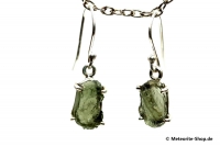 Moldavit-Ohrringe (Tektit | Natura | 925er Silber) - 2,75 g Moldavit-Ohrringe (Tektit | Natura | 925er Silber) - 2,75 g