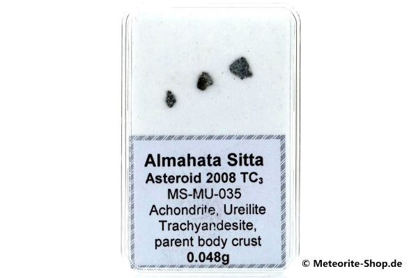 Almahata Sitta Meteorit (MS-MU-035: Ureilit > Trachyandesit) - 0,048 g