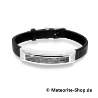 Eisen-Meteorit Lederarmband (Muonionalusta | Schwarz) Eisen-Meteorit Lederarmband (Muonionalusta | Schwarz)
