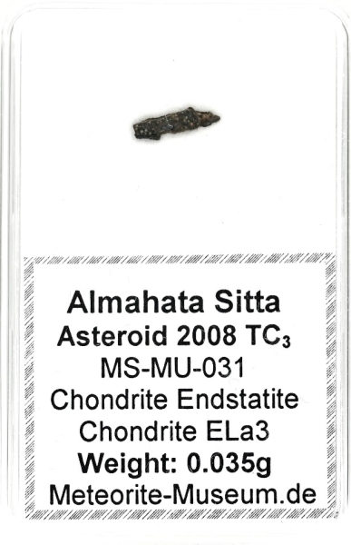Almahata Sitta Meteorit (MS-MU-031: Enstatit-Chondrit > ELa3) - 0,035 g