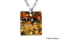 Stein-Eisen-Meteorit-Anhänger (Jepara | Scheibe | 925er Silber) - 7,10 g Stein-Eisen-Meteorit-Anhänger (Jepara | Scheibe | 925er Silber) - 7,10 g