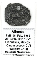 Allende Meteorit - 2,10 g Allende Meteorit - 2,10 g