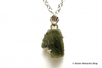 Moldavit-Anhänger (Tektit | Natura | 925er Silber ) - 2,90 g Moldavit-Anhänger (Tektit | Natura | 925er Silber ) - 2,90 g