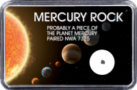Merkur Meteorit NWA 7325 (Motiv: Sonnensystem Planeten III) - 11,00 mg Merkur Meteorit NWA 7325 (Motiv: Sonnensystem Planeten III) - 11,00 mg