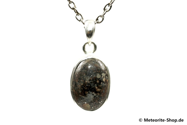 Stein-Meteorit-Anhänger (NWA 869 | Cabochon | 925er Silber) - 5,00 g