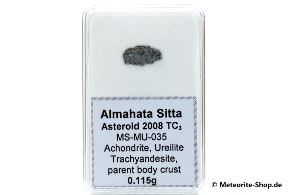 Almahata Sitta Meteorit (MS-MU-035: Ureilit > Trachyandesit) - 0,115 g