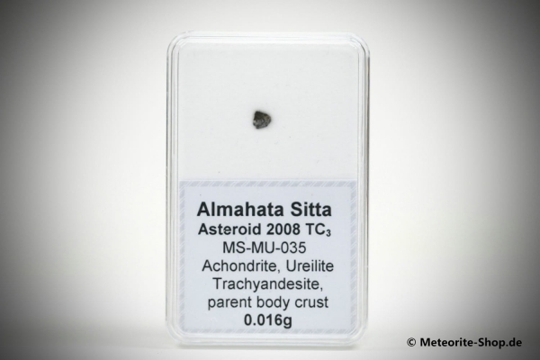 Almahata Sitta Meteorit (MS-MU-035: Ureilit > Trachyandesit) - 0,016 g