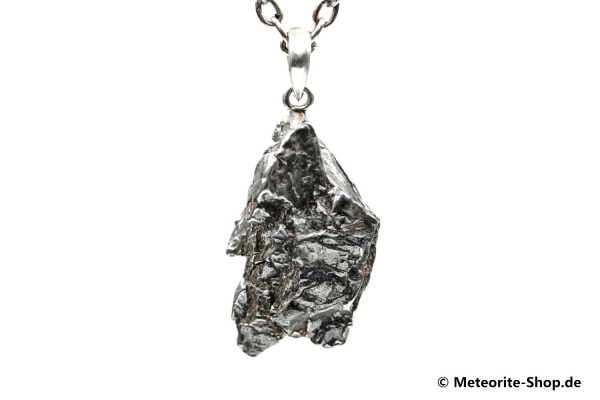 Eisen-Meteorit-Anhänger (Campo del Cielo | Natura | 925er Silber) - 6,70 g