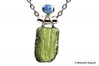 Moldavit-Anhänger (Tektit & Kyanit | Natura | 925er Silber) - 4,50 g Moldavit-Anhänger (Tektit & Kyanit | Natura | 925er Silber) - 4,50 g