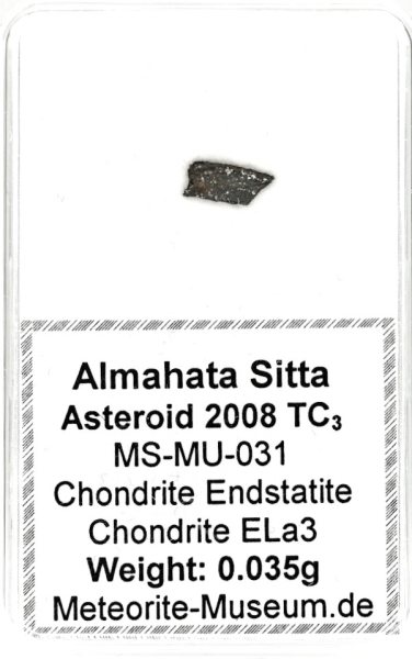 Almahata Sitta Meteorit (MS-MU-031: Enstatit-Chondrit > ELa3) - 0,035 g